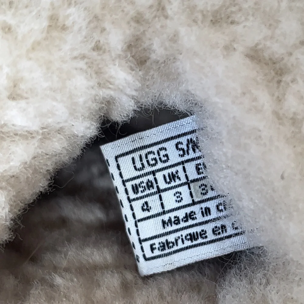 UGG Kid’s Suede Flutter Caterpillar/Butterfly Fur Lined Clog Mules Size 4